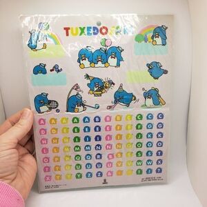 VINTAGE tuxedo Sam stickers 1984